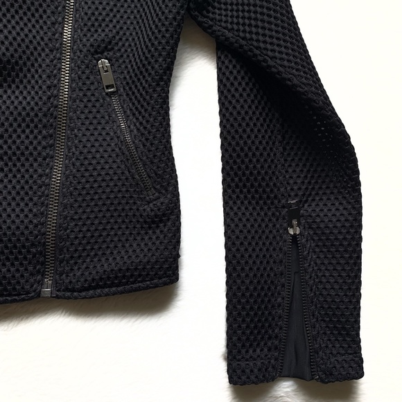Diesel Moto Quilted Lined Polyester Collared Black Biker Jacket - Picture 12 of 16